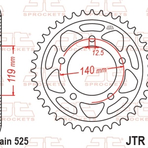 Kit de lant D.I.D Chain - Argintiu lant 525 VX, X-Ring, pinion fata JT cauciucat, foaie spate JT pentru BMW S 1000 RR 2024 - Img 5