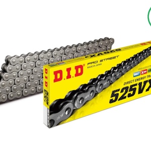 Kit de lant D.I.D Chain - Argintiu lant 525 VX, X-Ring, pinion fata JT cauciucat, foaie spate JT pentru BMW F 900 R 2020-2024