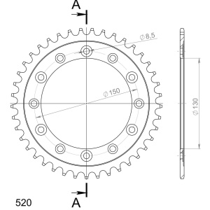 Kit de lant D.I.D Chain - Auriu lant 520 VX, X-Ring, pinion fata SUPERSPROX, foaie spate SUPERSPROX pentru HONDA XL 600 R 1983-1987 - Img 5