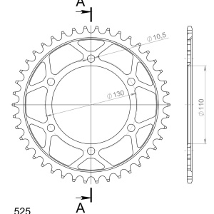 Kit de lant D.I.D Chain - Auriu lant 525 ZVM-X, X-Ring, pinion fata SUPERSPROX, foaie spate SUPERSPROX pentru YAMAHA MT-10 1000 2022-2024 - Img 5