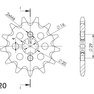 Kit de lant EK - Argintiu lant 520 DEX, X-Ring, pinion fata SUPERSPROX, foaie spate SUPERSPROX pentru YAMAHA YZ 125 1981-1982 - Img 3