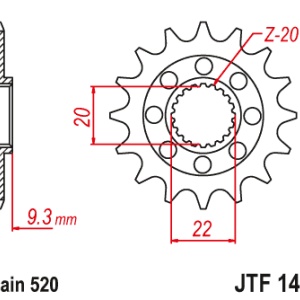 Kit de lant EK - Argintiu lant 520 SRO, O-ring, pinion fata JT, foaie spate JT pentru KAWASAKI KX 250 (F) 4T 2006-2010 - Img 3