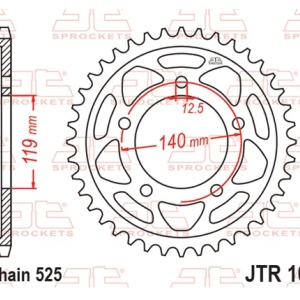 Kit de lant EK - Argintiu lant 525 SRO, O-ring, pinion fata JT cauciucat, foaie spate JT pentru BMW F 750 GS 2018-2024 - Img 7