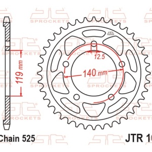Kit de lant EK - Argintiu lant 525 SRX, X-Ring, pinion fata JT cauciucat, foaie spate JT pentru BMW S 1000 R 2021-2024 - Img 6