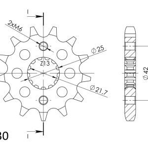 Kit de lant EK - Argintiu lant 530 SRO, O-ring, pinion fata SUPERSPROX, foaie spate SUPERSPROX pentru SUZUKI GSX 600 F 1988 - Img 3