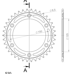 Kit de lant EK - Auriu lant 520 ZVX, X-Ring, pinion fata JT cauciucat, foaie spate SUPERSPROX pentru KTM LC4 640 Duke II 2000-2003 - Img 5