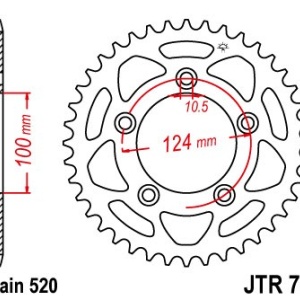 Kit de lant EK - Auriu lant 520 ZVX, X-Ring, pinion fata JT, foaie spate JT pentru DUCATI 959 Panigale 2016-2019 - Img 5
