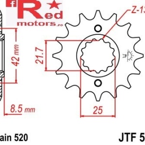 Kit lant DID GOLD PRO-STREET X-Ring 520 VX pentru Suzuki GS500 F-K4,K5,K6,K7,K8,K9,L0 2004-2010 - Img 2