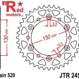 Kit lant DID GOLD X-Ring PRO-STREET 520 VX pentru Honda SLR650 V,W (RD09) 1997-1998 - Img 3