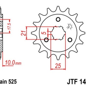 Pinion fata JT JTF 1448-13 13T, 525 - Img 2