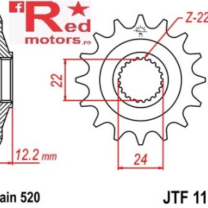Pinion fata JTF 1125 cu 17 dinti