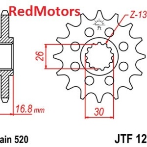 Pinion fata JTF 1269 cu 16 dinti
