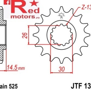 Pinion fata JTF 1332 cu 17 dinti