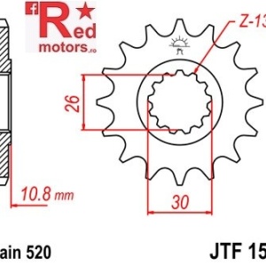 Pinion fata JTF 1579 cu 17 dinti