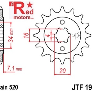 Pinion fata JTF 1903 cu 14 dinti
