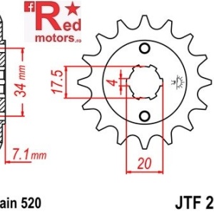 Pinion fata JTF 266 cu 14 dinti