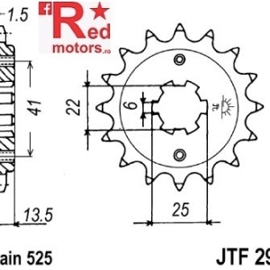 Pinion fata JTF 293 cu 14 dinti