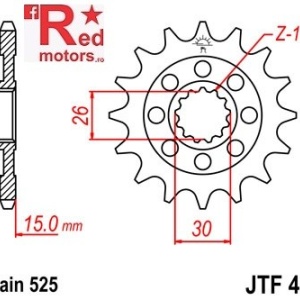 Pinion fata JTF 404 cu 17 dinti
