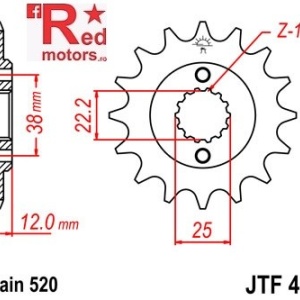 Pinion fata JTF 495 cu 15 dinti