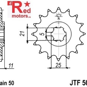 Pinion fata JTF 508 cu 14 dinti