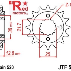 Pinion fata JTF 511 cu 16 dinti