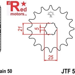 Pinion fata JTF 567 cu 16 dinti