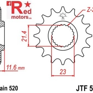 Pinion fata JTF 583 cu 13 dinti
