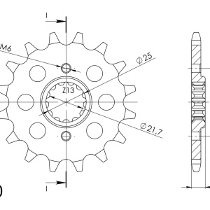 Pinion fata SUPERSPROX CST-516:15 15T, 520 - Img 2