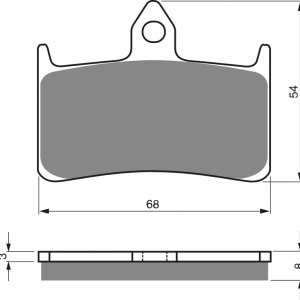 Placute de frana GOLDFREN 069 S3