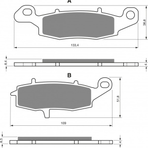 Placute de frana GOLDFREN 124 S33 STREET FRONT