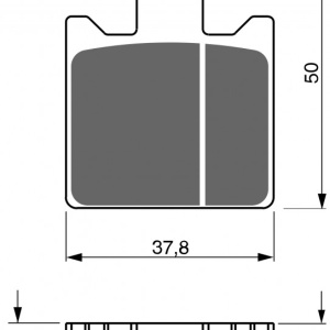 Placute de frana GOLDFREN 249 S33 STREET FRONT (1 set = 4 pcs) - Img 1