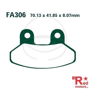 Placute frana fata SCOOTER EBC 70.13x41.85x8.07 FA306 pentru SYM EuroMX 125, RS 50, VS 125