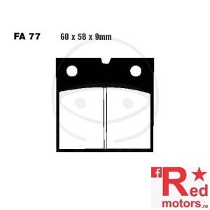 Placute frana fata semi-sinterizate 60x58x9 EBC FA77 pentru Benelli Sei 900, BMW R 65, R 80, R 100, Laverda RGS 1000, Moto Guzzi SP 1000 I,II,III