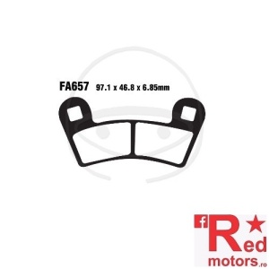 Placute frana fata SINTER R EBC 97.1x46.8x6.85 FA657 pentru Polaris RZR 900 S EPS