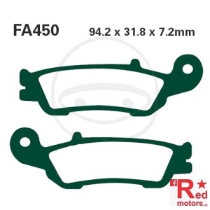Placute frana fata SINTERED MX-S EBC RACING MX 94.2x31.8x7.2 FA450 pentru Yamaha YZ 125, YZ 250, YZ 450