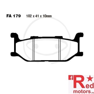 Placute frana fata STD EBC ALTN 102x41x10 FA179 pentru SYM Wolf 125, Yamaha SR 400, XJ 600, XJ 900, XV 1100,  XVZ 1300
