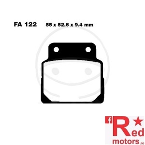 Placute frana fata STD EBC ALTN 55x52.6x9.4 FA122 pentru Honda CB 450