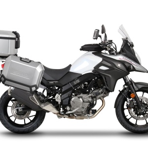 Set complet de cutii de aluminiu SHAD TERRA, 48L cutie centrala si 47L / 47L cutii laterale, incluzand kit montaj si placa SHAD SUZUKI DL 650 V-Strom
