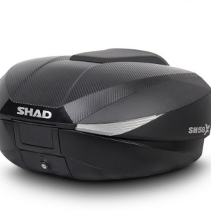 Top case SHAD SH58X D0B58206B Carbon (expandable concept) with PREMIUM lock and backrest