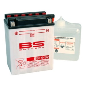 Baterie conventionala BS-BATTERY BB14-B2 (YB14-B2) include electrolit