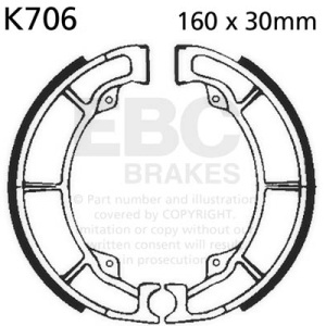 Brake shoe set EBC K706 inclusiv arcurile