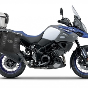 Complete set of SHAD TERRA TR40 adventure saddlebags and SHAD TERRA aluminium 37L topcase, including mounting kit SHAD SUZUKI DL 650 V-Strom