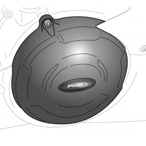 Engine covers PUIG Track for Championship 22422N Negru