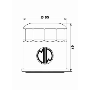 Filtru de ulei MIW PO22002 (alt. HF199) - Img 2