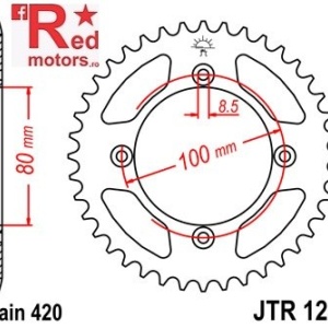 Foaie/pinion spate JTR1214.51 420 cu 51 de dinti