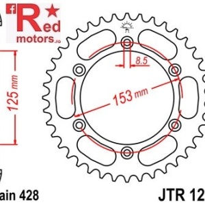 Foaie/pinion spate JTR1258.54 428 cu 54 de dinti pentru Honda XR 125