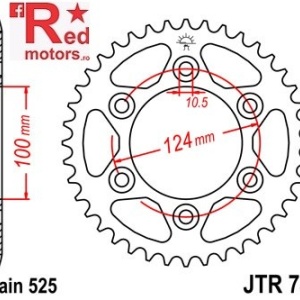Foaie/pinion spate JTR745.43 525 cu 43 de dinti pentru Ducati
