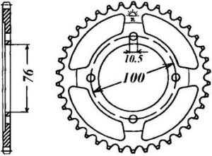 FOAIE SPATE JT 56 DINTI (JTR1806) - SUZUKI VL125LC 2000- INTRUDER