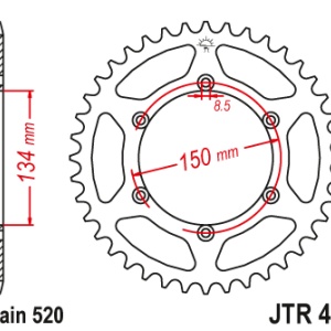 Foaie spate JT JTR 460-51 51T, 520 - Img 2