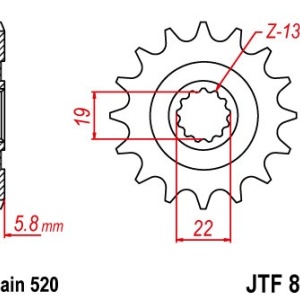 Kit de lant D.I.D Chain - Argintiu lant 520 VX, X-Ring, pinion fata JT, foaie spate JT pentru HUSQVARNA TXC 250 2011-2012 - Img 3